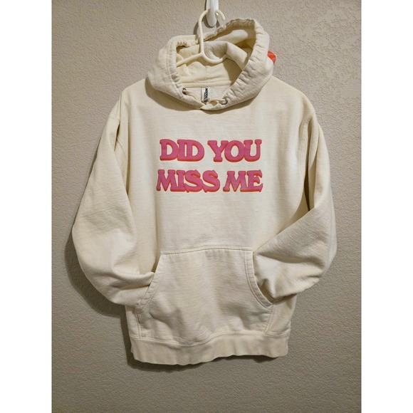 Train Tour 2024 Hoodie Did You Miss Me Streewear Hoodie Cream Mens Medium Heavy